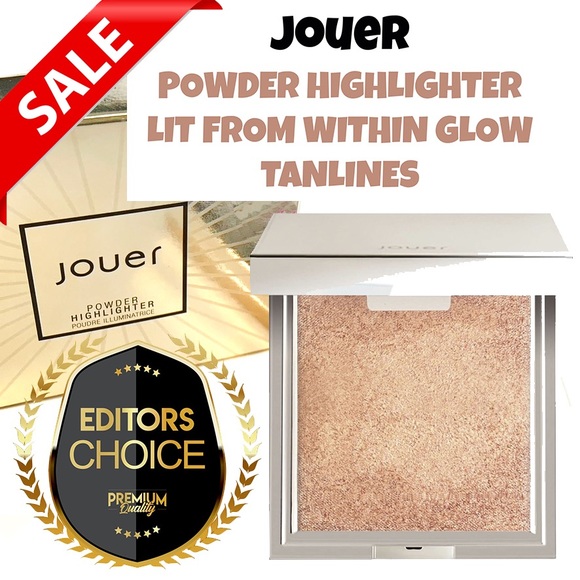 BUNDLE Jouer Powder Highlighter Compact TANLINES REALHER WOMEN RULE THE WORLD - Picture 2 of 9